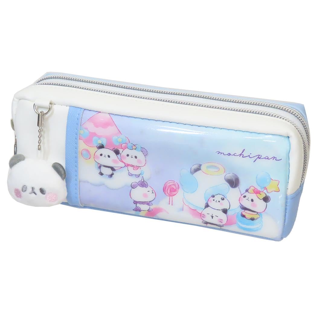 

Kamio Japan Twin Zipper Pen Case, Mochimochi Panda, Mochipan Town, 228191