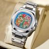 Business Square Comic Cartoon Dial Quartz Men's WatchTop Casual High Quality Steel Top Waterproof Sport Men Watch Male Clock