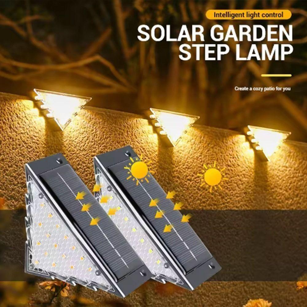 Solar Powered Stair Lamp White/Warm Light Landscape Light Easy Installation Deck Lights  Villa