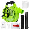 2-Stroke Handheld Leaf Blower Gas Powered Leaf Blower 26cc Handheld Gas Blower Powerful Clearing Blower for Lawn Care Snow Blowing(Green)