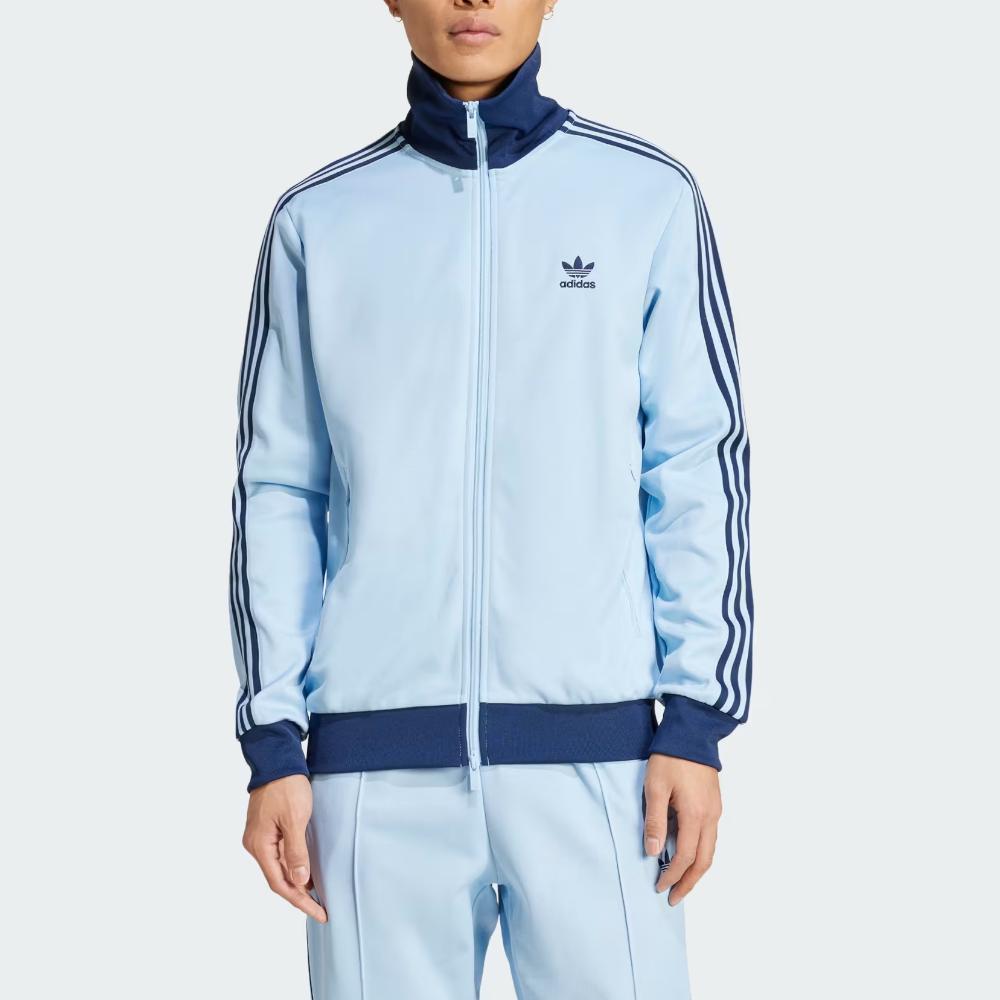 Adidas Originals Adicolor Classics Beckenbauer Striped Zip-Up Long Sleeve Jacket Men Jacket Blue JP2521
