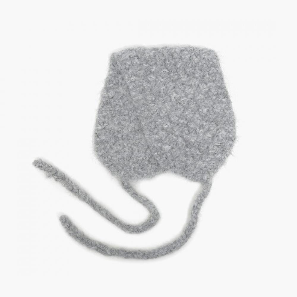 New Arrivals Open Run Winter Knit Bonnet Hat With Fur Trimming String For Women