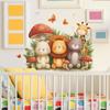 Cartoon Löwe, Bär, Giraffe, Pilz, Schlafzimmer, Wohnzimmer und Heimverschönerungsaufkleber