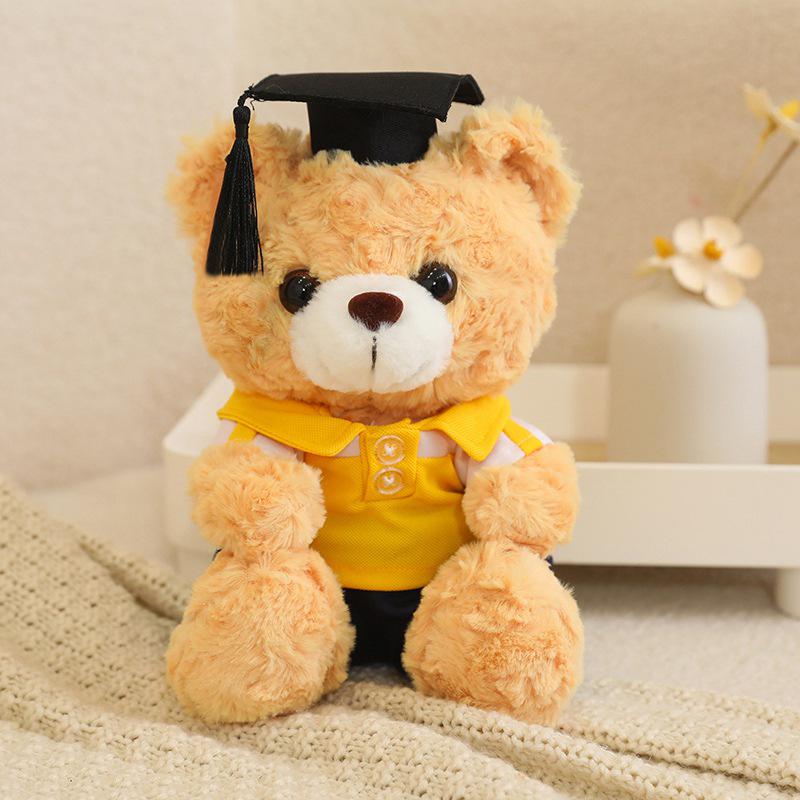 Graduation Cap Bear Plush Toy – Commemorative Gift and Decorative Couple Doll