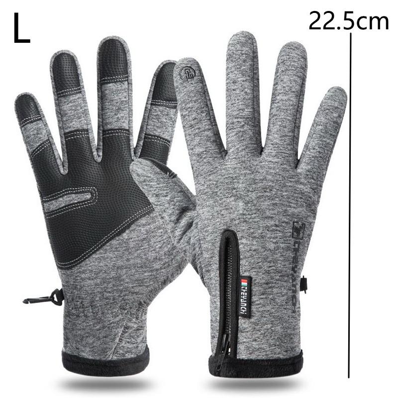Motorcycle Gloves Winter Thermal Fleece Lined Winter Cold-Proof Full Finger Touchscreen Ski Waterproof Riding Accesso