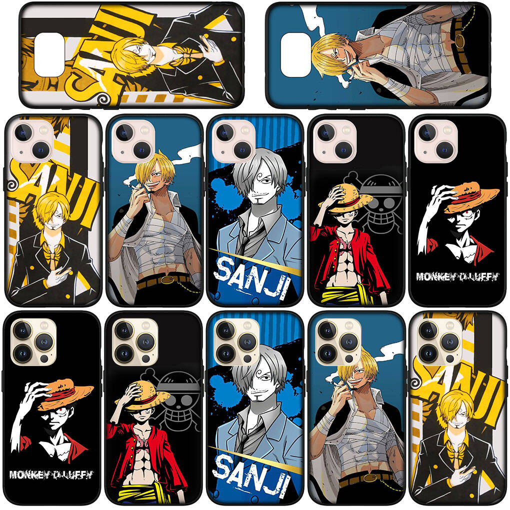 Phone Case for iPhone 17 15 16 Plus Redmi Note 14 12 11 13 Pro Max Huawei P30 P20 Lite OPPO A60 A40 A80 A38 A54 Silicone Luffy One Pieces Sanji Cover