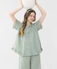 Meipeullawo Classic Mint Short Sleeve Pure Cotton Women'S Plus Size Pajama Set