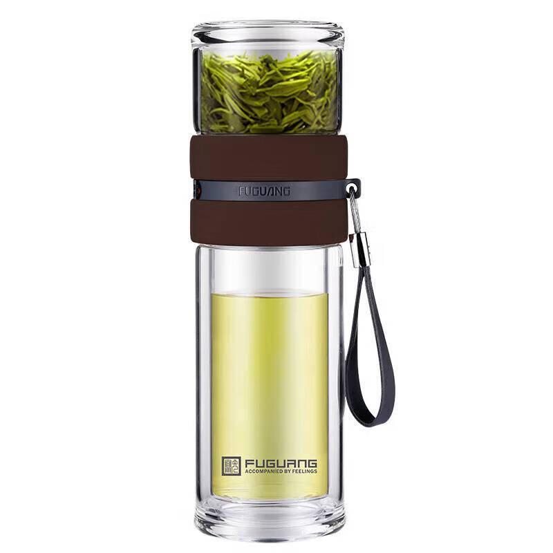 Fuguang Double-Layer Tea Infuser Glass Mug