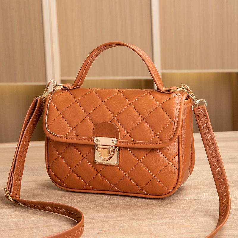 Bag Women's New Trendy Bag Women's Texture Versatile Messenger Bag Fashionable Retro Diamond Square Bag Women