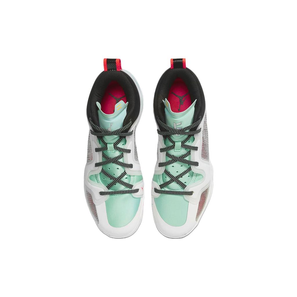 Guo Ailun x Air Jordan 37 Low PF Silver Island Green Unisex Sneakers White Metallic-Silver Black FB8486-130