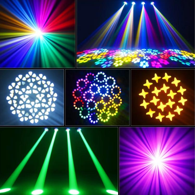 120W Luzes de Palco Gobo 8 Cores Efeito Iluminação Para Casamento Discoteca Dj Festa Ktv Bar Com Controle Remoto Lâmpada de Cabeça Móvel