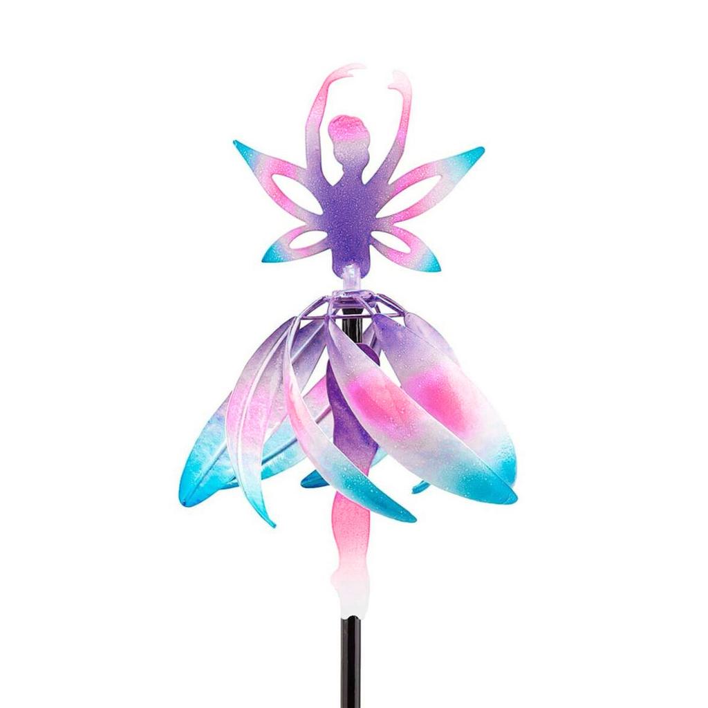 2025 Magical Kinetic Metal Windmill Spinner Unique Fairy-Ballerina Wind-Spinner Handcrafted Metal Garden Art Angel Ornament