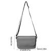 Square Men's Messenger Bag Solid Color Crossbody Bag Fashion PU Leather Shoulder Bag  Hiking