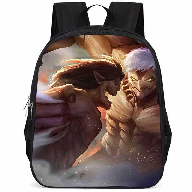 Durable Attack On Titan Backpack For Elementary Students 15 Inch Large Capacity