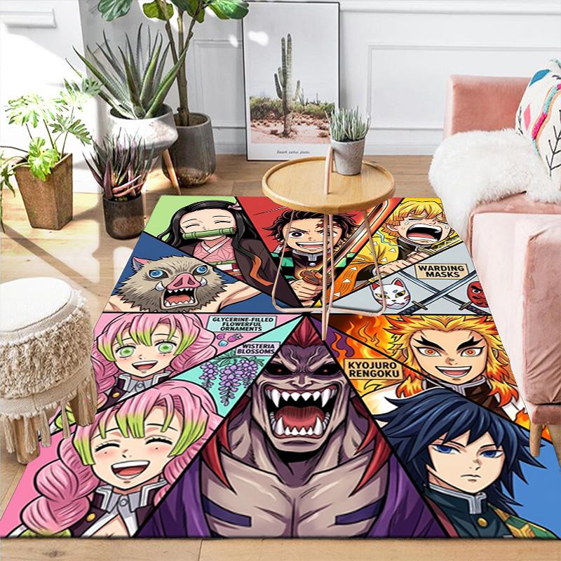 Kimetsu no YaibaB Comfortable Soft Area Rug Non-slip Washable Indoor Mat Home Decoration THW