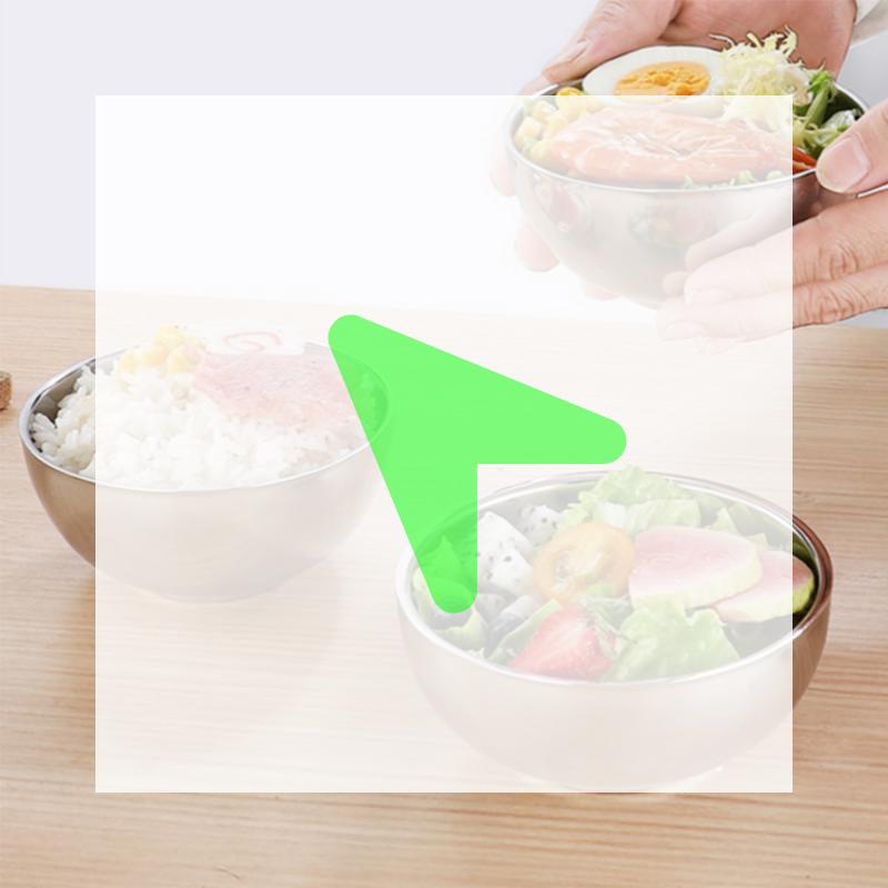 New Stainless Steel Threaded Rice Bowl Dough Round Soup Double Layer Insulated Ramen Bowls Home Tableware Kitchen Accessories