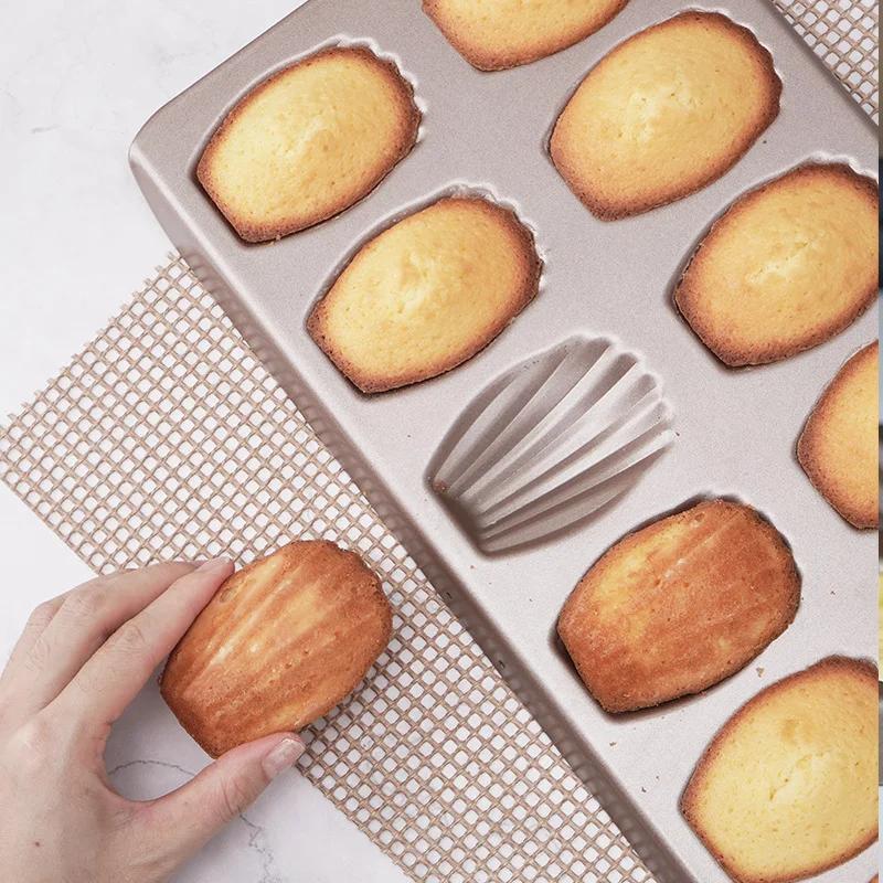 Mini Kuchenform/Gussform, Mini Kuchenblech, Madeleine-Tablett/Dose, Antihaft-Keksdosen, Backblech, Metall-Keksblech, Madeleine