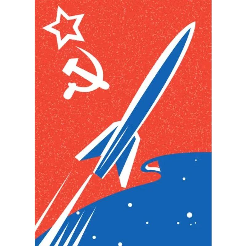 Vintage Russian Propaganda Poster The Space Race Retro USSR Posters and Prints Canvas Painting Wall Art Pictures Home Room Decor