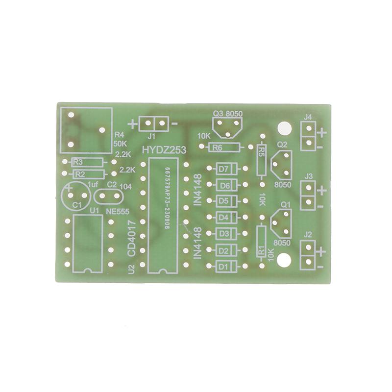 Cd4017+Ne555 Rot Weiß Blau LED Wasserlicht Produktion DIY Kit Löten Lernen Elektronisches Modul Ersatzteile Tj-56-715 DC 12V