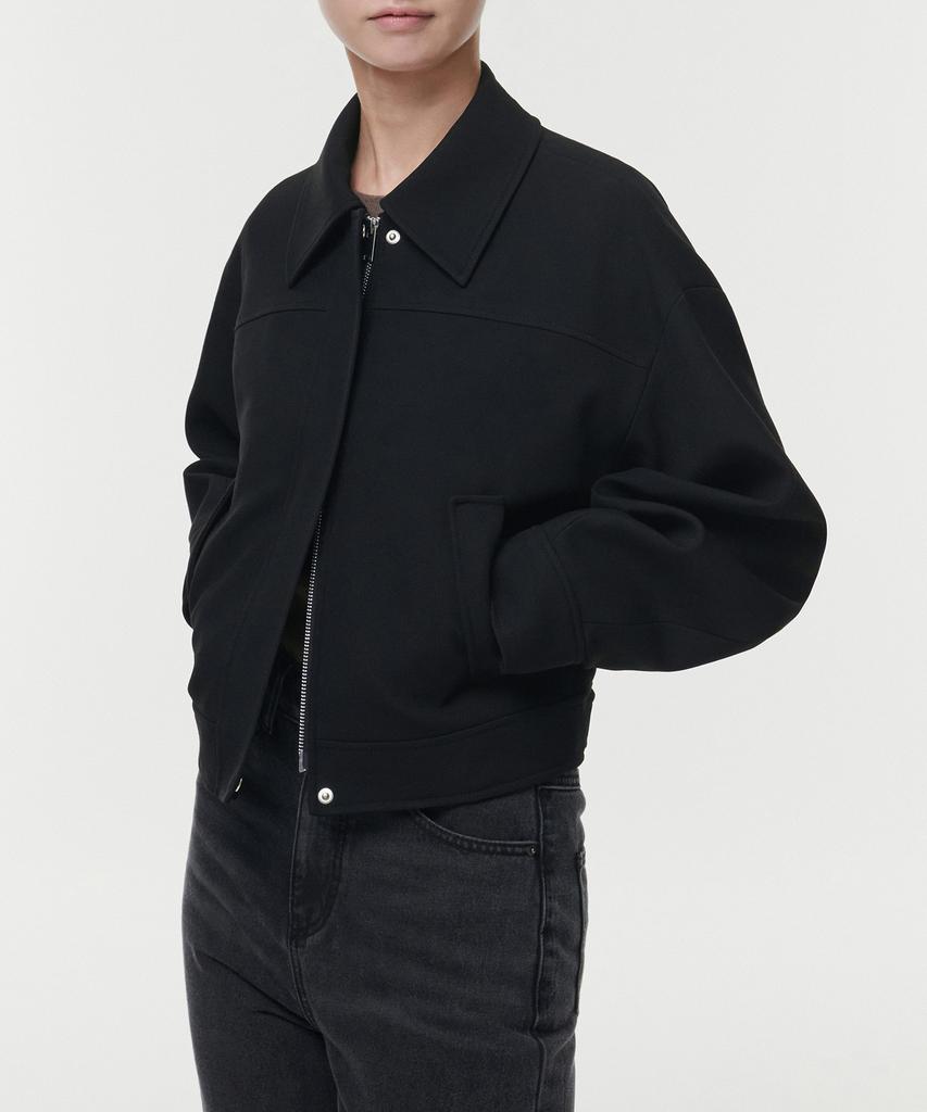 Musinsa Standard Woman Women'S Twill Crop Jacket [Black]