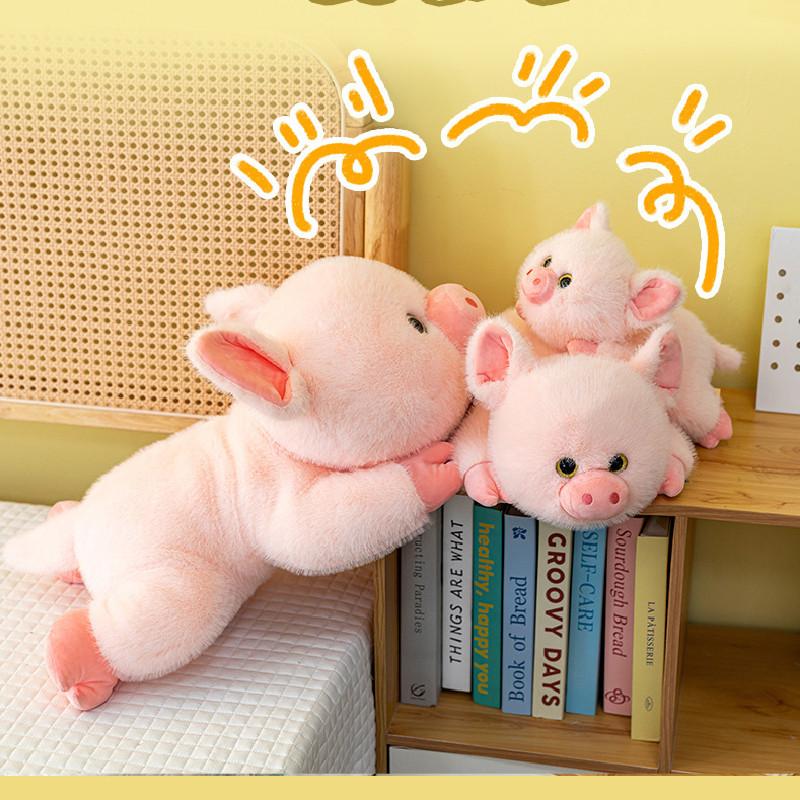 Cute Pig Animal Plushie With Short Hair For Kids Play And Decor