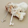 Silver Plated Korean Heart Key O-Chain Necklace