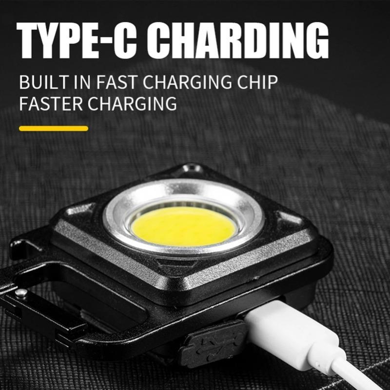 Emergency Light Compact Powerful Hardness Multipurpose Waterproof USB Charging Mini Camping Light LED Flashlight for Outdoor