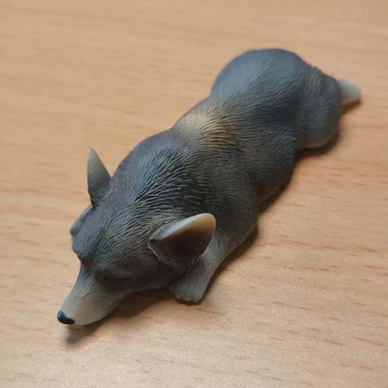 Warm Series, Sleepy Series, Corgi Model, Super Cute Shiba Inu Figurine, Fridge Magnet Doll