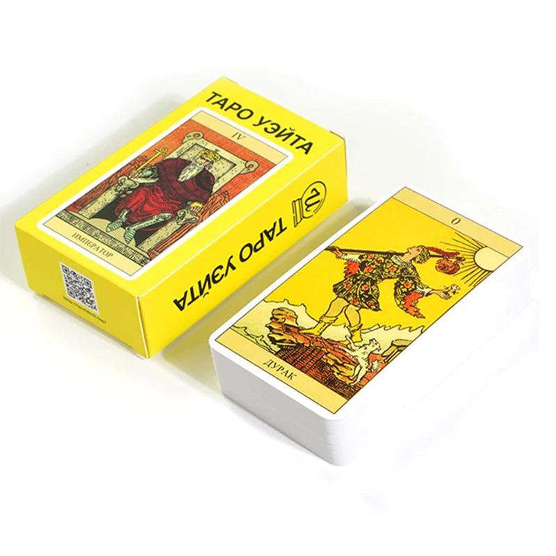 Heißer Verkauf Rider Waite Tarot Karte Wahrsagerei Persönlichen Gebrauch Tarot Deck Vollständige Englisch Spanisch Version Oracles Deck für Mädchen brettspiel