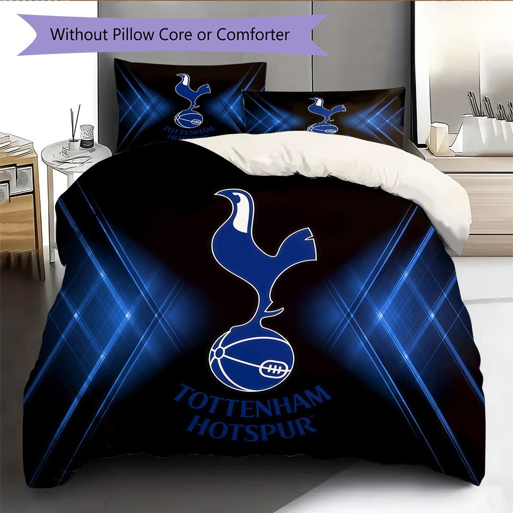 Tottenham Hotspur Pattern Bedding Quilt Set  Home Decoration  Gift (1 * Duvet Cover + 2 * Pillowcase  Without Core)