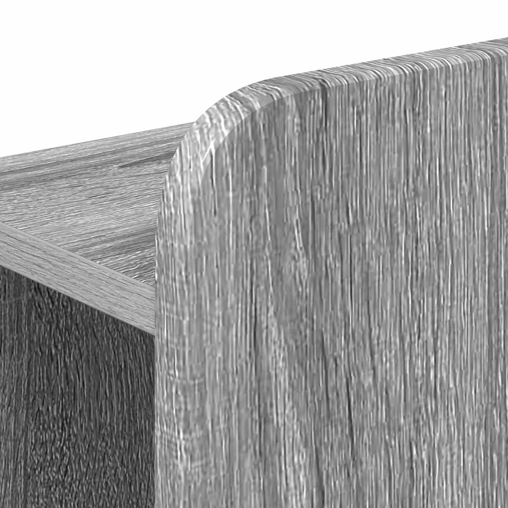 Headboard Cabinet with Storage Grey Sonoma Wood Material