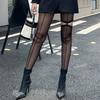 Black Sexy Asymmetry Women Tights Stockings Hollow Out Mid-Line Girls Club Party Lingerie Pantyhose Gothic Stockings For Gifts
