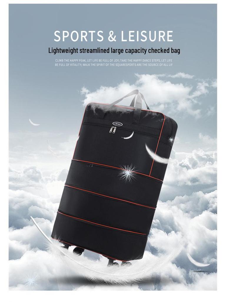 Large Capacity Folding Travel Bag with Universal Wheels