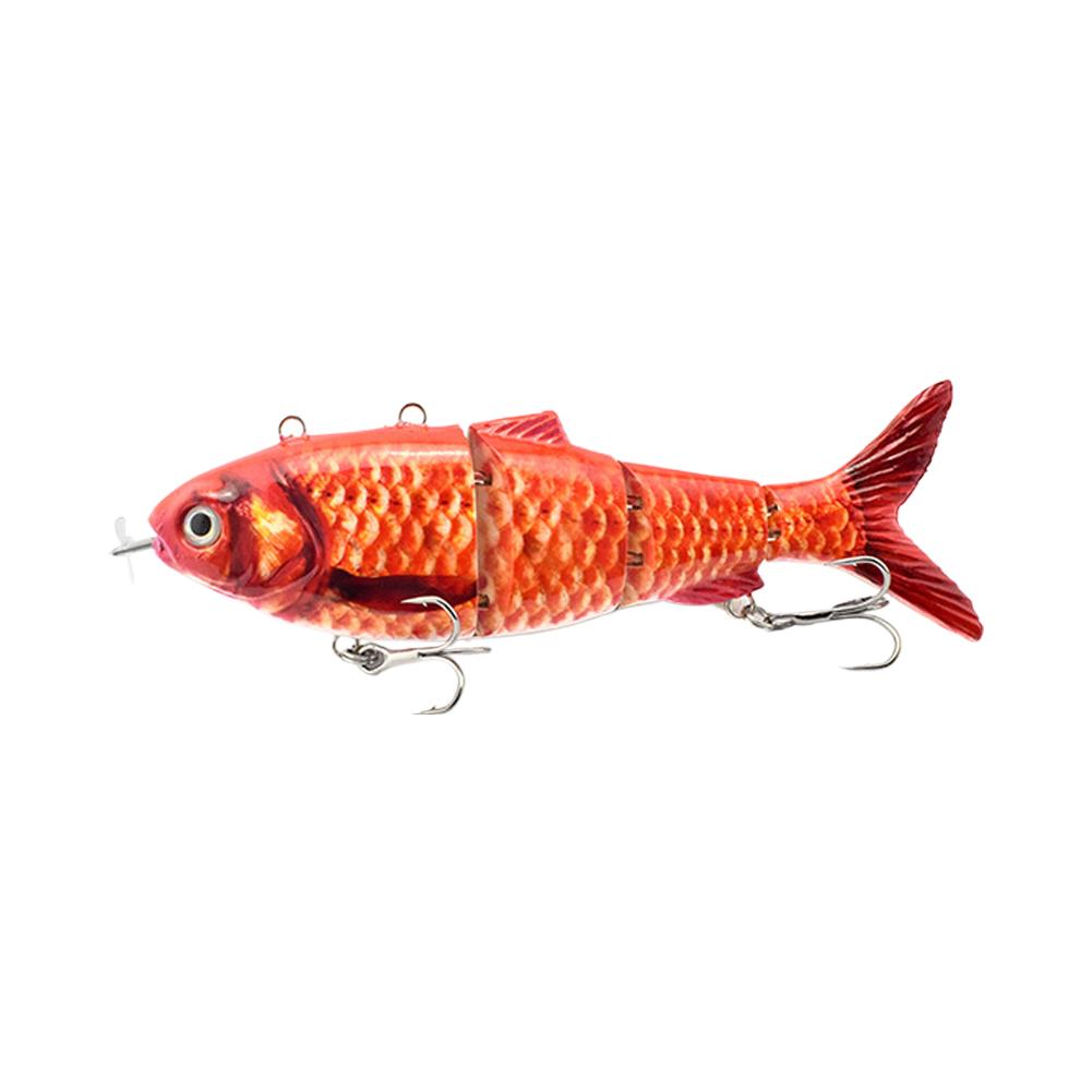 Automatische Swimbait Angelköder 13cm 4-Segment Mehrgelenkiger Köder Elektrischer Robotischer Angelköder Auto USB Wiederaufladbar Pesca
