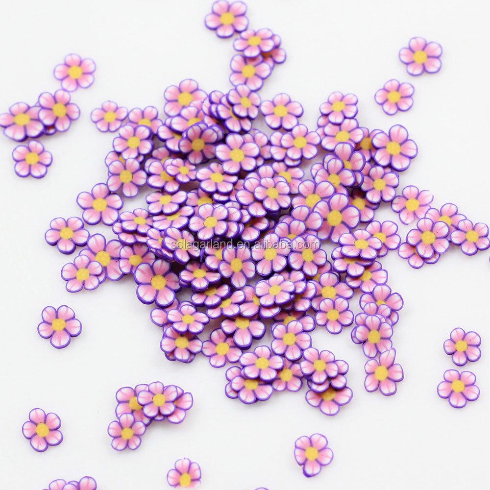 5mm Polymer Clay Flower Sprinkles 500g/lot Soft Flower Slices for Nail Makeup Decoration Slime Fillers