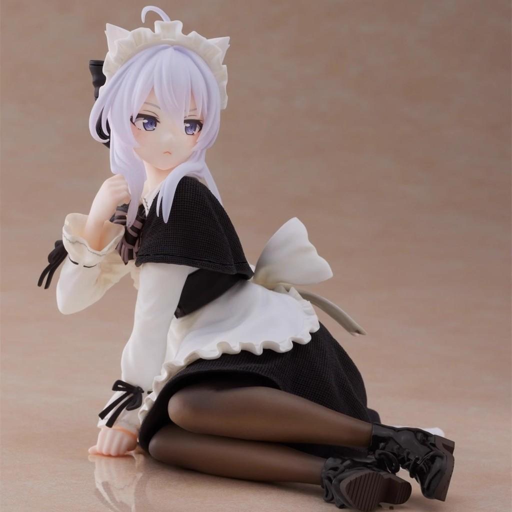 Anime Girl Pvc Figurine With Sitting Pose And Wool Sweater For Collectors And Decor