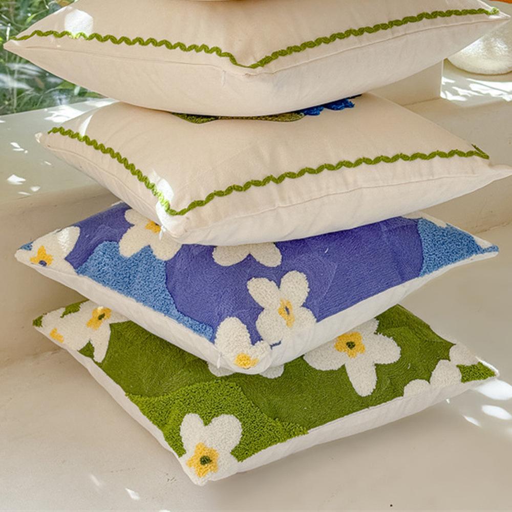 45x45cm Nordic Towel Embroidery Pillowcase Cojines Cotton Living Room Bedroom Headboard Decoration Throw Pillow Cushion Covers