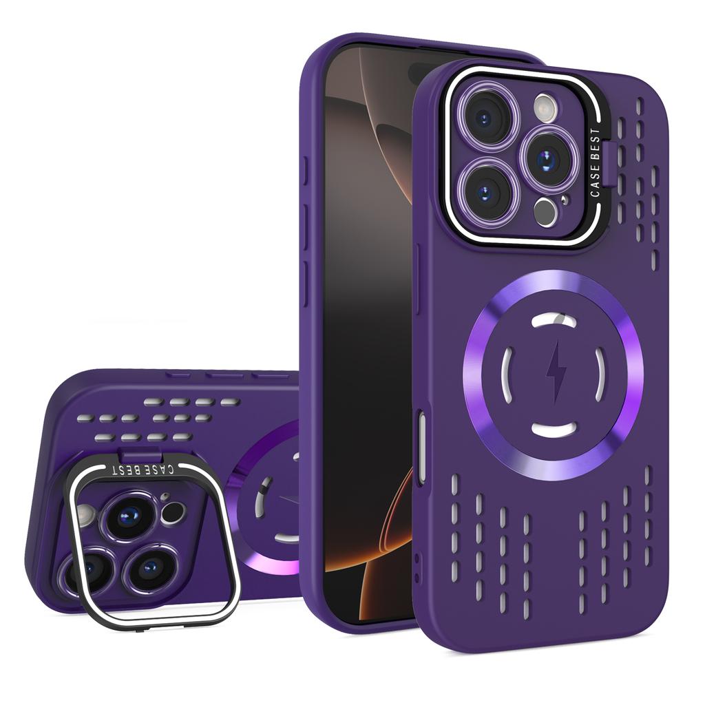 Cooling Heat Dissipation Magnetic Case for Magsafe for iPhone 16 14 15 13 12 11 Pro Max Mesh Breathable Grid Matte Hard PC Cover