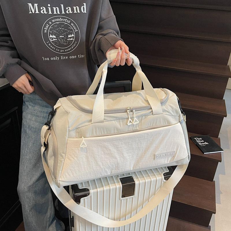 Fashion large-capacity portable travel bag, women's lightweight universal short-distance luggage storage bag, men's sports oblique span fitness bag