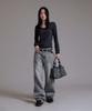LIKE THE MOST U Round Basic Long Sleeve T-Shirt_Charcoal