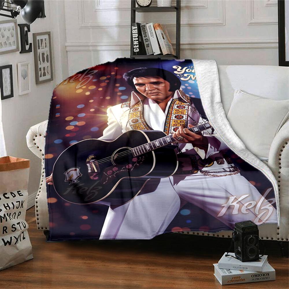 Elvis Presley Personalisierte Textdecke Leichte Anpassbare Decke Langlebiger Komfort Überwurf Für Bett Wohnzimmer Heimdekoration Büro