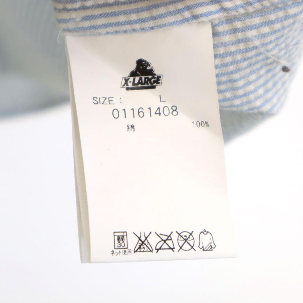 Xlarge Disney Collaboration Made In Japan Back Print Mickey Mouse Short Sleeve Seersucker Shirt Men's Used