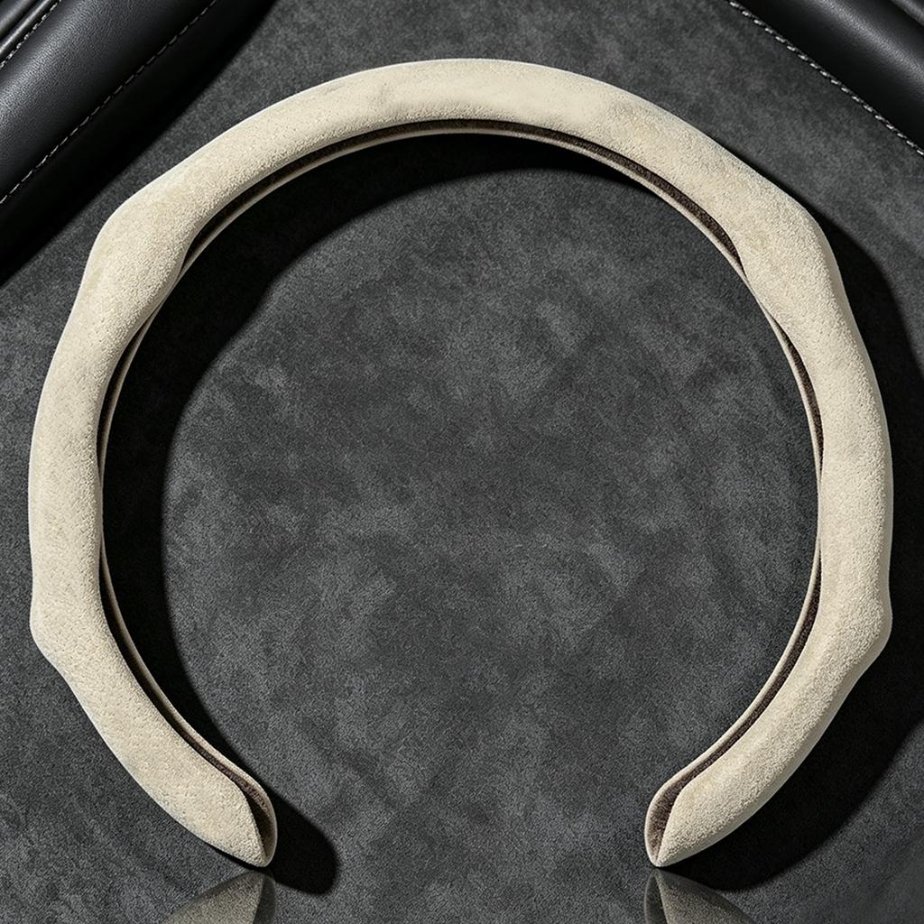 5D Premium Sports Suede Car Steering Wheel Cover Breathable Universal Non-slip 15inch/38cm New Styling Booster Covers Auto Parts