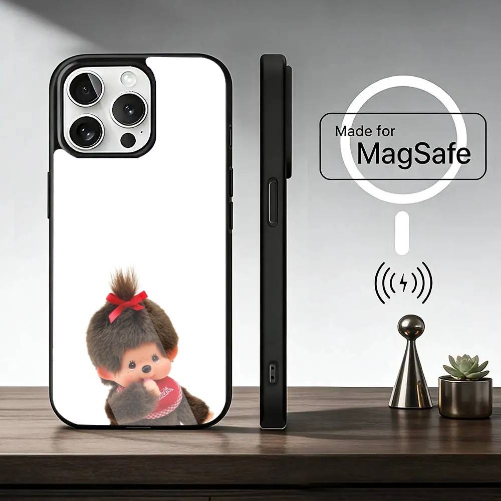 C-Cute monchhichis Phone Case For iPhone17,16,15,14,13,12,11 Plus,Pro Magnetic For Magsafe Wireless Charging iPhone17