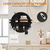 Wood Key Holder For Wall with Shelf and Hooks Decorative Key Rack Wall Mounted Mail Organizer Wall Floating Shelf Home Entryway