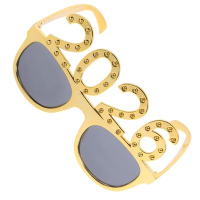 Happy New Year 2026 Rhinestone Glasses Glitter Party Sunglasses Photo Booth Props Graduation Celebration 2026 Glasses