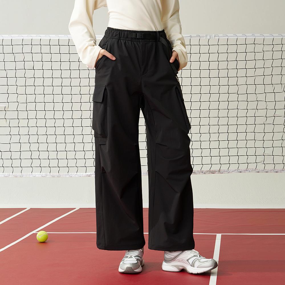 Reebok Classic Comfortable Woven Sports Cargo Pants Women Pants Black 24FRC602WGH0