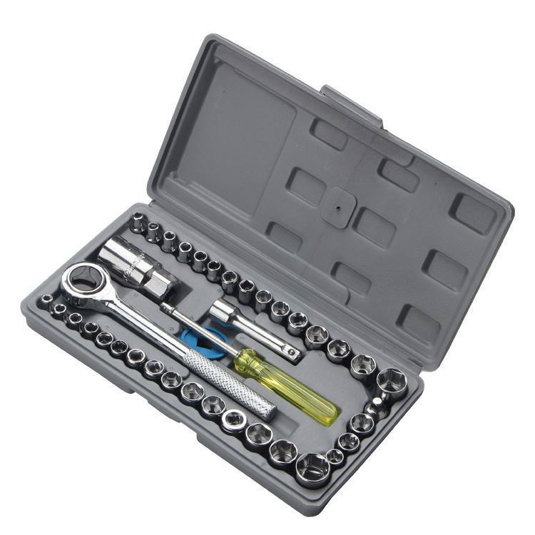 40-Piece High Quality Steel Combination Socket Screwdriver Hand Tool Ratchet Wrench Set Hand Tool Kits