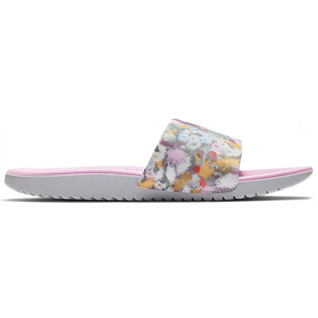 Nike Kawa Floral Comfortable Casual Non-Slip Kids Slippers Kids Slippers White Pink CN8623-001