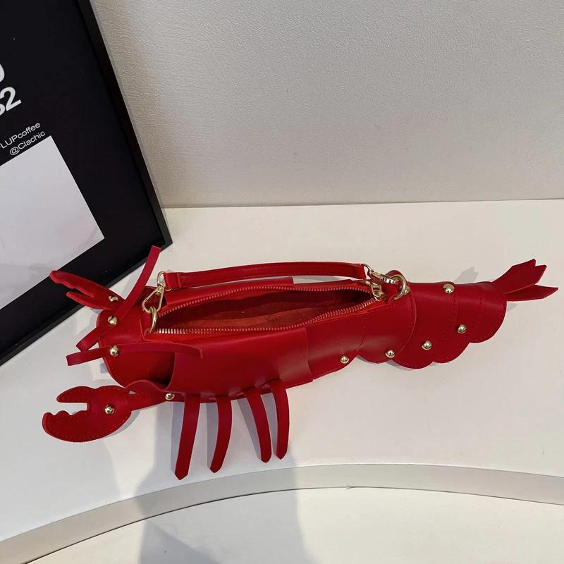 Crossbody Bag For Women Personality Lobster Design Fun Creative Handbag Women Purse Cute Lady Girls Animal Toy Mobile Phone Bag